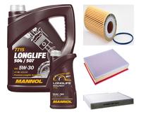 DENCKERMANN Controllo Set MANNOL LONGLIFE 5W-30 6L Per Audi A1 Sportback S1