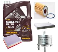 DENCKERMANN Controllo Set MANNOL LONGLIFE 5W-30 6L Per Audi A1 Sportback S1