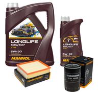 DENCKERMANN Controllo Set MANNOL LONGLIFE 5W-30 6L Per Audi A4 1.6 1.8 VW