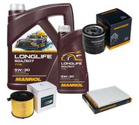 DENCKERMANN Controllo Set MANNOL LONGLIFE 5W-30 6L Per Audi A4 Avant 1.4 TFSI