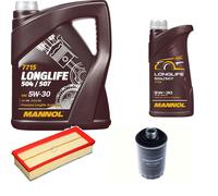 DENCKERMANN Controllo Set MANNOL LONGLIFE 5W-30 6L Per Audi A4 Avant 1.8 TFSI