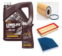 DENCKERMANN Controllo Set MANNOL LONGLIFE 5W-30 6L Per Audi A4 Avant 1.8 TFSI