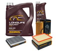 DENCKERMANN Controllo Set MANNOL LONGLIFE 5W-30 6L Per Audi A4 Cabriolet 2.0