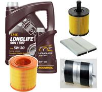 DENCKERMANN Controllo Set MANNOL LONGLIFE 5W-30 6L Per Audi A6 Avant 2.0 TDI
