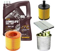 DENCKERMANN Controllo Set MANNOL LONGLIFE 5W-30 6L Per Audi A6 Avant 2.0 TDI