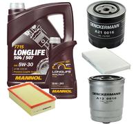 DENCKERMANN Controllo Set MANNOL LONGLIFE 5W-30 6L Per Audi A6 Avant 2.5 TDI