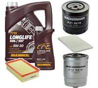 DENCKERMANN Controllo Set MANNOL LONGLIFE 5W-30 6L Per Audi A6 Avant 2.5 TDI