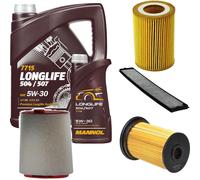 DENCKERMANN Controllo Set MANNOL LONGLIFE 5W-30 6L Per BMW 3 Serie 320d 318d