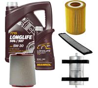 DENCKERMANN Controllo Set MANNOL LONGLIFE 5W-30 6L Per BMW 3 Serie Touring 318d