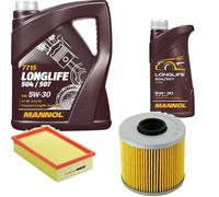 DENCKERMANN Controllo Set MANNOL LONGLIFE 5W-30 6L Per BMW 3er Cabriolet 318i
