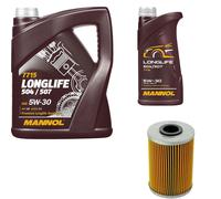 DENCKERMANN Controllo Set MANNOL LONGLIFE 5W-30 6L Per BMW 3er Touring 318tds