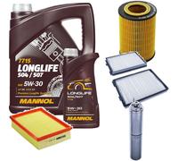 DENCKERMANN Controllo Set MANNOL LONGLIFE 5W-30 6L Per BMW 5 Serie 520I 525I