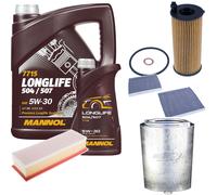 DENCKERMANN Controllo Set MANNOL LONGLIFE 5W-30 6L Per BMW 5er Touring 520d