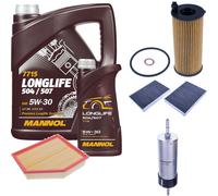 DENCKERMANN Controllo Set MANNOL LONGLIFE 5W-30 6L Per BMW 5er Touring 530i