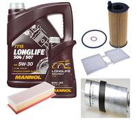 DENCKERMANN Controllo Set MANNOL LONGLIFE 5W-30 6L Per BMW X3 xDrive20d