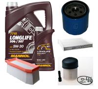 DENCKERMANN Controllo Set MANNOL LONGLIFE 5W-30 6L Per Dacia Logan MCV II