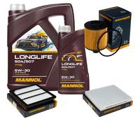 DENCKERMANN Controllo Set MANNOL LONGLIFE 5W-30 6L Per Fiat Freemont 2.0 JTD