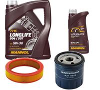 DENCKERMANN Controllo Set MANNOL LONGLIFE 5W-30 6L Per Fiat Punto Van 1.2 60