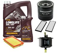 DENCKERMANN Controllo Set MANNOL LONGLIFE 5W-30 6L Per Hyundai Accent II 1.3