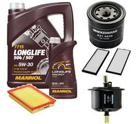 DENCKERMANN Controllo Set MANNOL LONGLIFE 5W-30 6L Per Hyundai Accent II 1.3