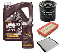 DENCKERMANN Controllo Set MANNOL LONGLIFE 5W-30 6L Per Hyundai Accent III 1.4