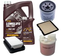 DENCKERMANN Controllo Set MANNOL Longlife 5W-30 6L Per Hyundai I10 1.0