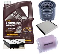 DENCKERMANN Controllo Set MANNOL LONGLIFE 5W-30 6L Per Hyundai I30 Kombi 1.6