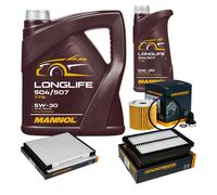 DENCKERMANN Controllo Set MANNOL LONGLIFE 5W-30 6L Per Hyundai I30 Kombi 1.6