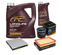 DENCKERMANN Controllo Set MANNOL LONGLIFE 5W-30 6L Per KIA Cerato 1.6 2.0
