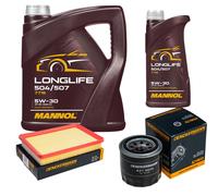 DENCKERMANN Controllo Set MANNOL LONGLIFE 5W-30 6L Per KIA Cerato 1.6 2.0
