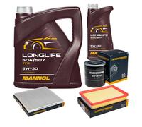 DENCKERMANN Controllo Set MANNOL LONGLIFE 5W-30 6L Per KIA Cerato 1.6 2.0