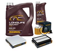 DENCKERMANN Controllo Set MANNOL LONGLIFE 5W-30 6L Per KIA Sportage 1.6 CRDi