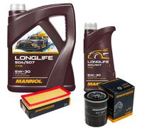 DENCKERMANN Controllo Set MANNOL LONGLIFE 5W-30 6L Per Lancia Y 1.2 16V