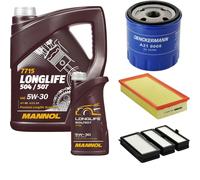 DENCKERMANN Controllo Set MANNOL LONGLIFE 5W-30 6L Per Lancia Zeta 2.0 Turbo