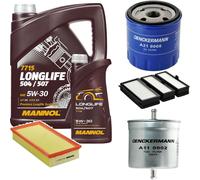 DENCKERMANN Controllo Set MANNOL LONGLIFE 5W-30 6L Per Lancia Zeta 2.0 Turbo