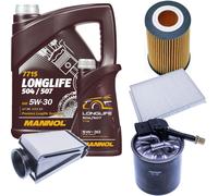 DENCKERMANN Controllo Set MANNOL LONGLIFE 5W-30 6L Per Mercedes-Benz C-Klasse