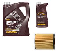 DENCKERMANN Controllo Set MANNOL LONGLIFE 5W-30 6L Per Mercedes-Benz C-Klasse