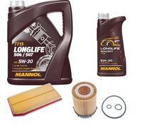 DENCKERMANN Controllo Set MANNOL LONGLIFE 5W-30 6L Per Mercedes-Benz C-Klasse
