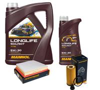 DENCKERMANN Controllo Set MANNOL LONGLIFE 5W-30 6L Per MINI Mini One BMW X1 2