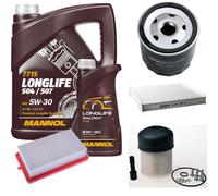 DENCKERMANN Controllo Set MANNOL LONGLIFE 5W-30 6L Per Nissan Micra V 1.5 dCi