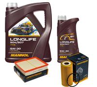 DENCKERMANN Controllo Set MANNOL LONGLIFE 5W-30 6L Per Nissan NP300 Navara