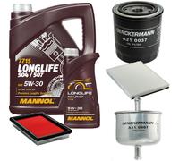 DENCKERMANN Controllo Set MANNOL LONGLIFE 5W-30 6L Per Nissan Primera 1.6 16V