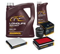 DENCKERMANN Controllo Set MANNOL LONGLIFE 5W-30 6L Per Nissan Primera 1.6 16V