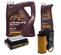 DENCKERMANN Controllo Set MANNOL LONGLIFE 5W-30 6L Per Nissan Qashqai II
