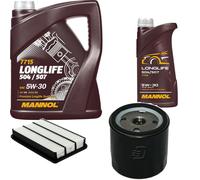 DENCKERMANN Controllo Set MANNOL LONGLIFE 5W-30 6L Per Opel Frontera B 2.2i