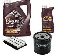 DENCKERMANN Controllo Set MANNOL LONGLIFE 5W-30 6L Per Opel Frontera B 2.2i