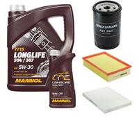 DENCKERMANN Controllo Set MANNOL LONGLIFE 5W-30 6L Per Seat Cordoba 1.6I 2.0I