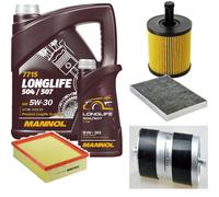 DENCKERMANN Controllo Set MANNOL LONGLIFE 5W-30 6L Per Seat Exeo ST 2.0 TDi