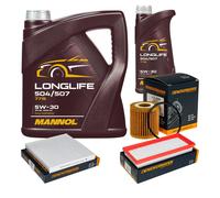 DENCKERMANN Controllo Set MANNOL LONGLIFE 5W-30 6L Per Smart Fortwo Coupe 0.8