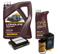DENCKERMANN Controllo Set MANNOL LONGLIFE 5W-30 6L Per Ssangyong Tivoli XLV